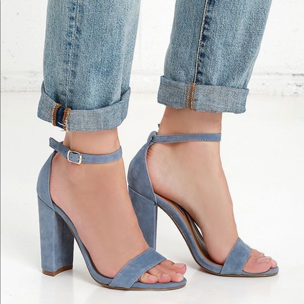 Steve Madden Carrson Suede Blue Dress Sandal. 8.5 US